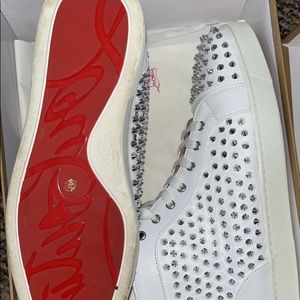 white red bottom shoes